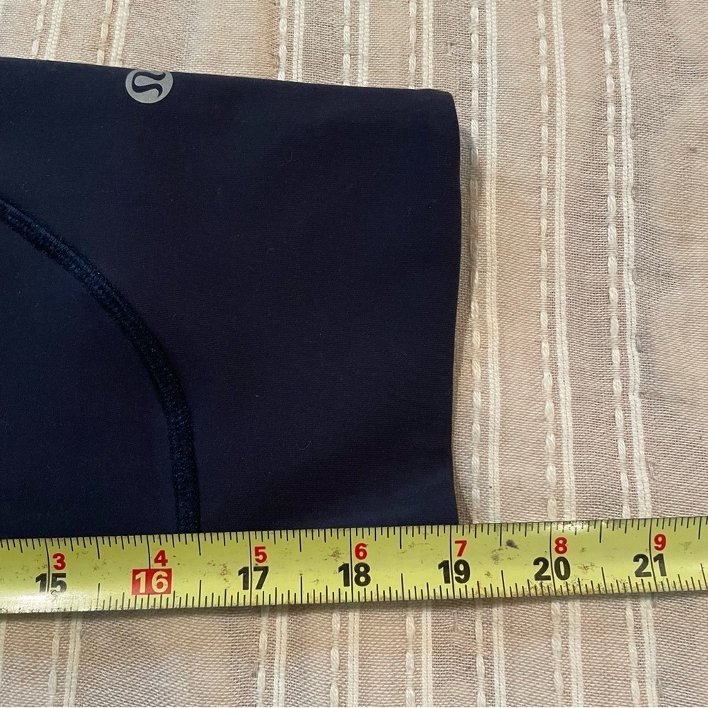 Lululemon Home Stretch Crop 19” Mesh Sheer Leggings Midnight Navy Blue 4 W6AL8S - Picture 11 of 11